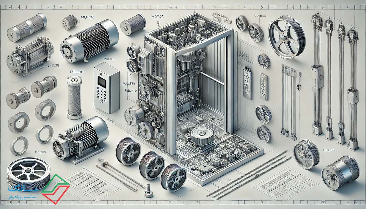 قطعات اصلی آسانسور