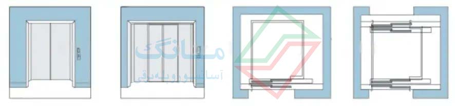 حالت باز شدن درب اسانسور خودروبر
